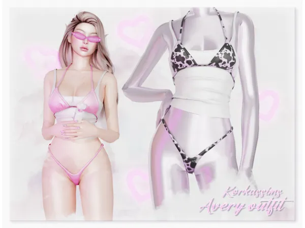Alpha Avery Outfit by simsfinds - The Sims 4 Custom Content