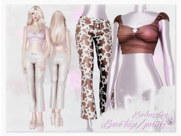 Alpha Bae TopPants by korkassims - The Sims 4 Custom Content