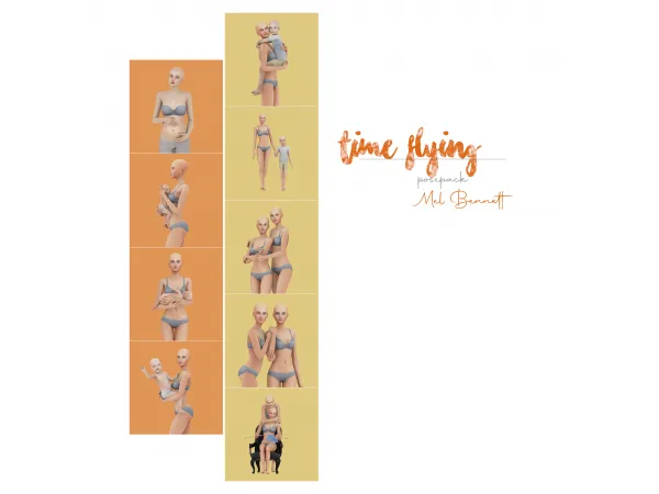 Mix Time Flying Posepack - The Sims 4 Custom Content