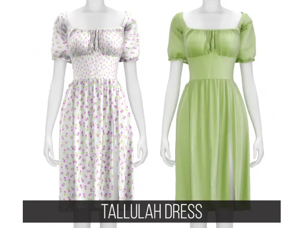 Alpha TALLULAH DRESS by fifthscreations - The Sims 4 Custom Content