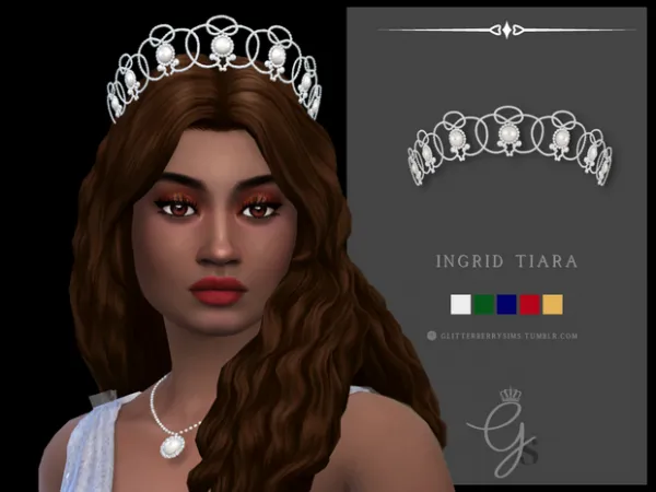 Mix Ingrid Tiara by Glitterberry Sims - The Sims 4 Custom Content