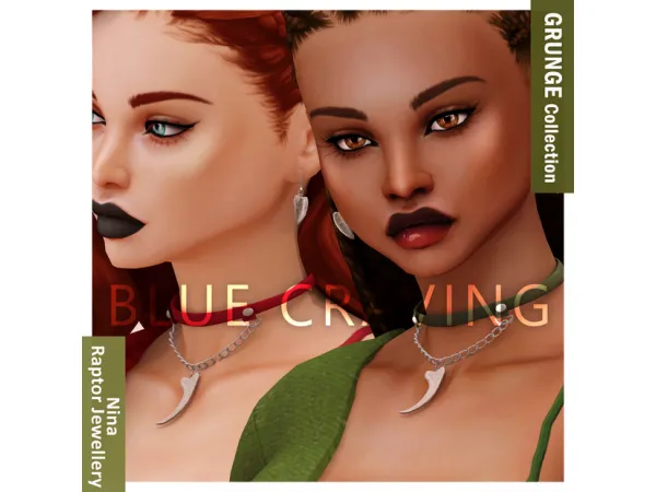 Alpha Blue Craving Nina Raptor Jewellery by bluecraving - The Sims 4 Custom Content
