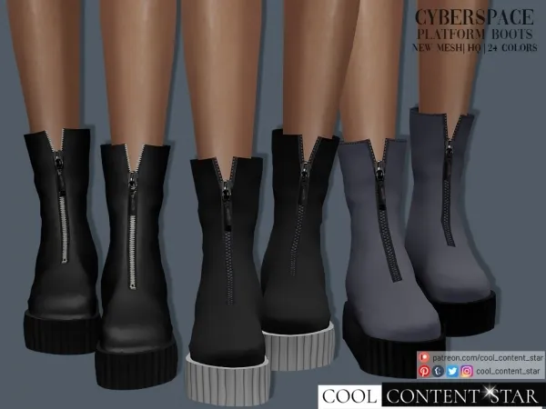 Alpha Platform Boots - The Sims 4 Custom Content
