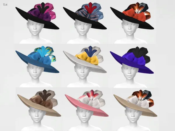 Maxis Match Vintage Edwardian Hat by elfdor - The Sims 4 Custom Content