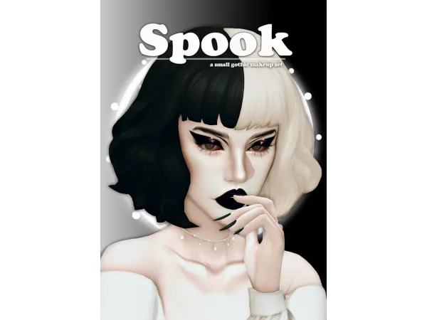 Maxis Match SPOOK a small gothic makeup set by simsfinds - The Sims 4 Custom Content