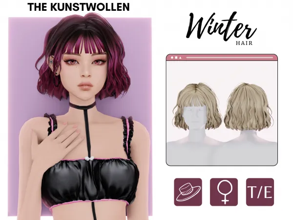 Maxis Match Winter hair - The Sims 4 Custom Content