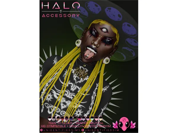 Alpha Halo Hat by unidentifiedsims - The Sims 4 Custom Content