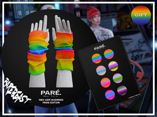 Alpha pare niev arm warmers pride edition by bergdorfsims - The Sims 4 Custom Content