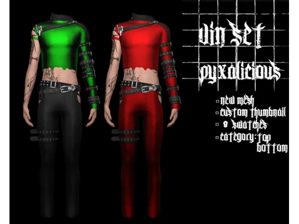 Alpha vin set by PYX - The Sims 4 Custom Content