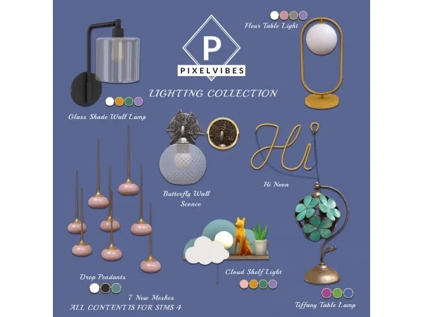 Alpha Lighting Collection by pixelvibes - The Sims 4 Custom Content