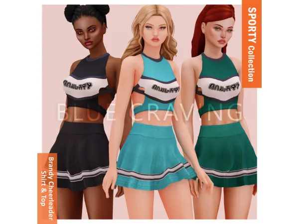 Alpha Blue Craving Bandy Set by bluecraving - The Sims 4 Custom Content
