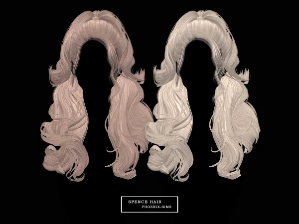 Alpha Spence Hair by phoenixsims4 - The Sims 4 Custom Content