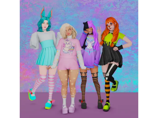 Pastel Goth Set by Saruin
