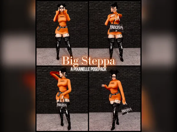 Alpha Pixanelle Big Steppa Posepack by pixanelle - The Sims 4 Custom Content