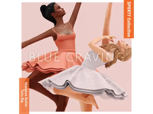 Alpha Blue Craving Margaux Big Tutu by bluecraving - The Sims 4 Custom Content