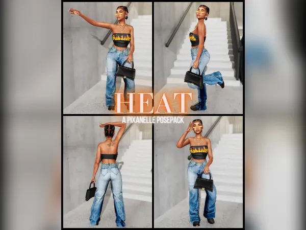 Alpha Pixanelle Heat Posepack - The Sims 4 Custom Content