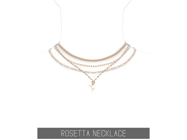 Alpha ROSETTA NECKLACE by simsfinds - The Sims 4 Custom Content