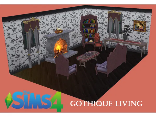 Maxis Match CONVERSION GOTHIQUE LIVING by xSavannahx987 - The Sims 4 Custom Content