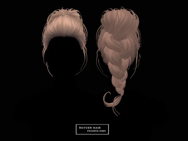 Alpha Nguyen Hair by phoenixsims4 - The Sims 4 Custom Content