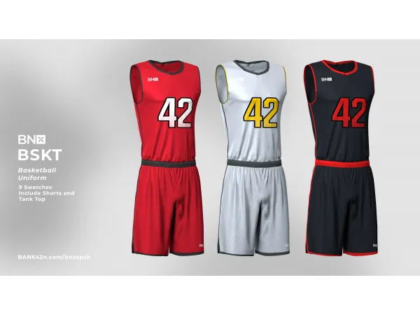 Alpha BNX BSKT Basketball Uniforms by simsfinds - The Sims 4 Custom Content