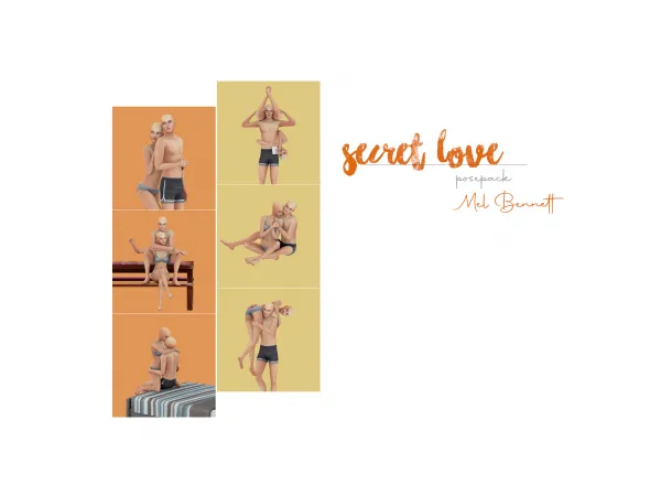 Mix Secret Love Posepack - The Sims 4 Custom Content