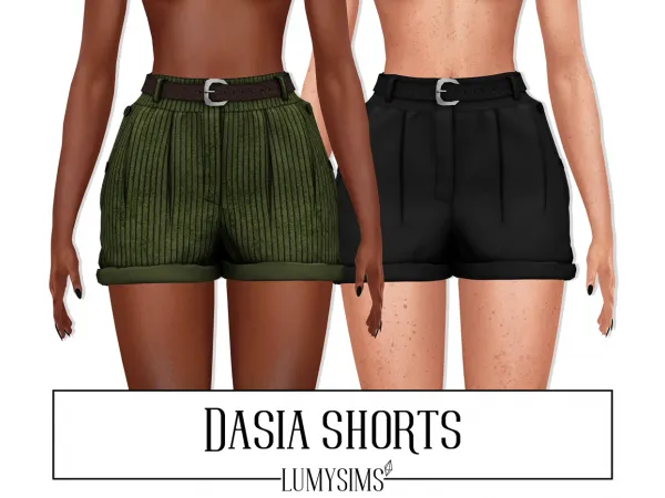 Alpha DASIA SHORTS by lumysims - The Sims 4 Custom Content