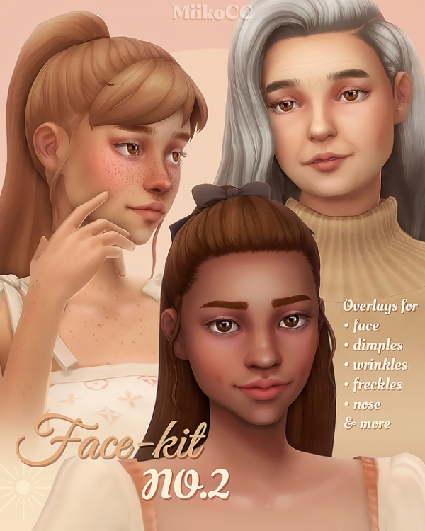 Maxis Match Face kit No2 by simsfinds - The Sims 4 Custom Content
