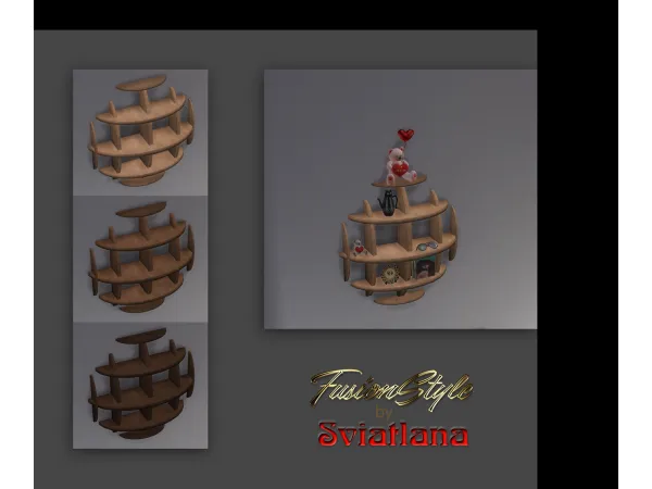 Mix Waffle shelf by fusionstylesims4 - The Sims 4 Custom Content