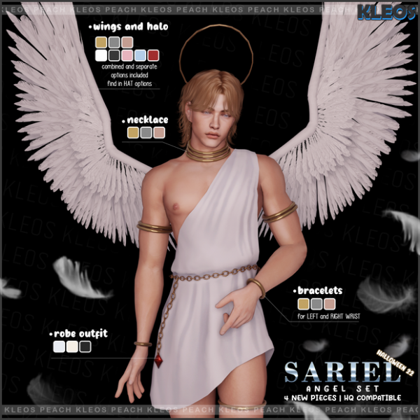Alpha PEACH Sariel Angel Set by smsims - The Sims 4 Custom Content