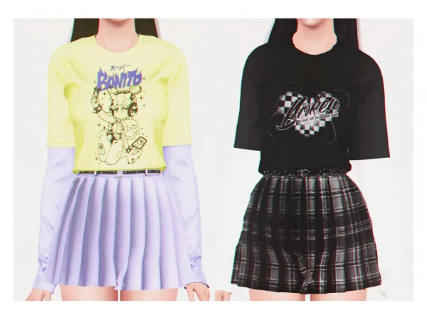 Epiphany T Shirt Skirt by simsfinds - The Sims 3 Custom Content