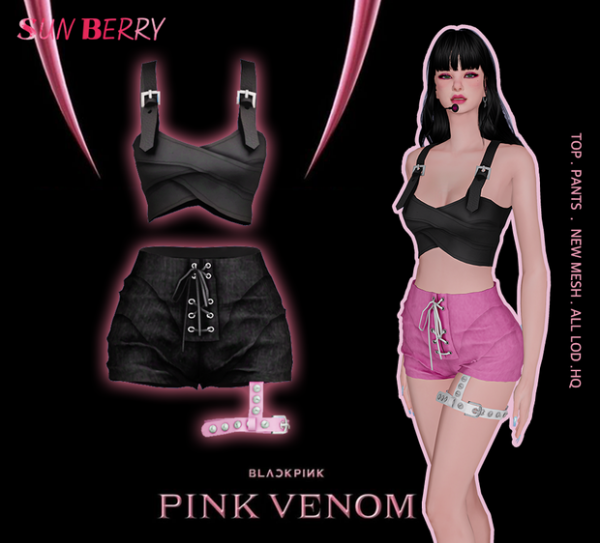 Alpha BLACKPINK LISA Pink Venom by simsfinds - The Sims 4 Custom Content