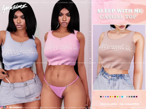 Alpha They Wanna Top by lynxsimz - The Sims 4 Custom Content