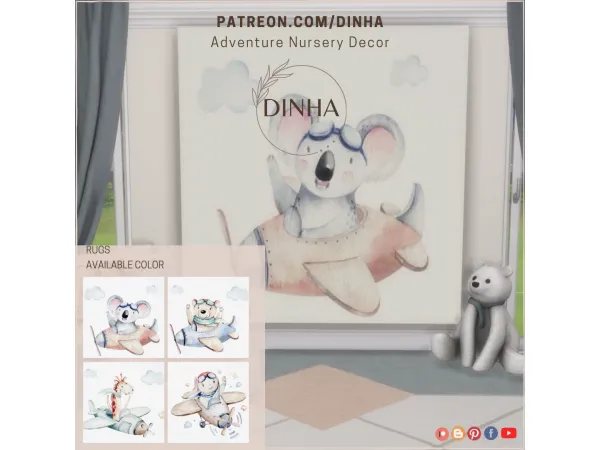 Maxis Match Paintings Adventure Nursery Decor - The Sims 4 Custom Content