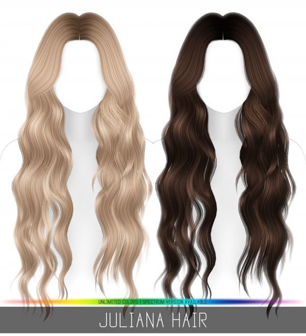 Alpha JULIANA HAIR by simsfinds - The Sims 4 Custom Content