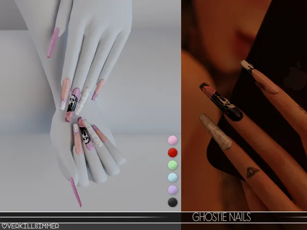 Alpha Ghostie nails - The Sims 4 Custom Content