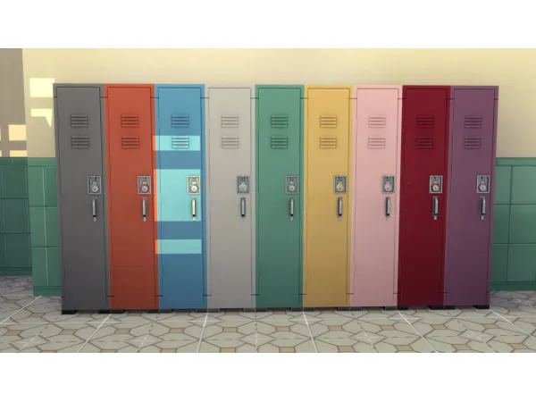 Maxis Match Sims 4 High School Years Narrower High School Lockers [fully functional] by simsfinds - The Sims 4 Custom Content