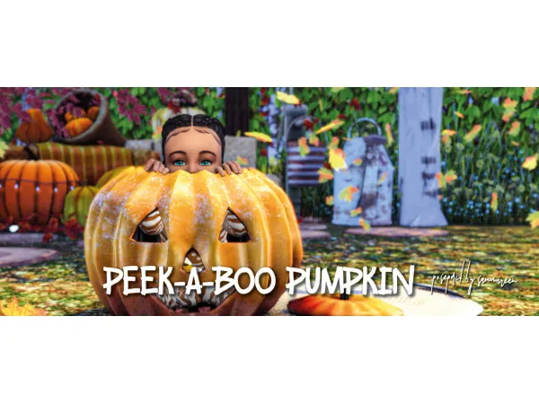 Maxis Match Peek a boo pumpkin by simmireen - The Sims 4 Custom Content