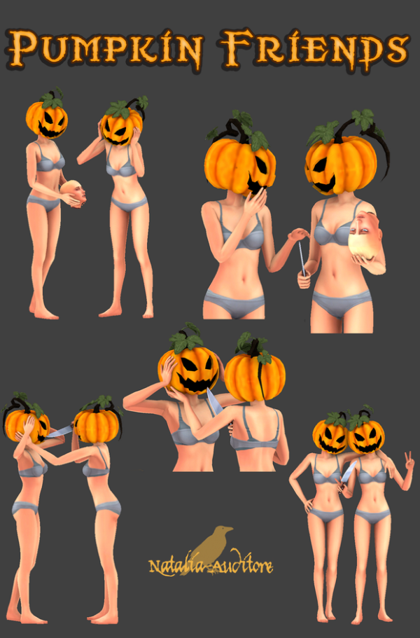 Maxis Match Halloween posesaccs for the last years by simsfinds - The Sims 4 Custom Content