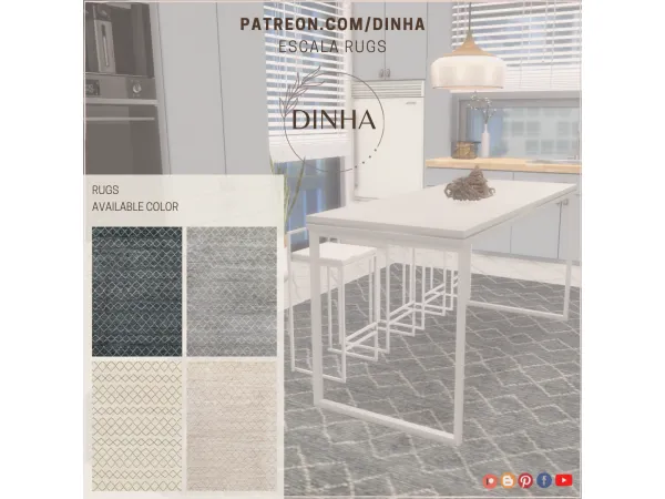 Mix Escala Rugs 4 Swatches - The Sims 4 Custom Content