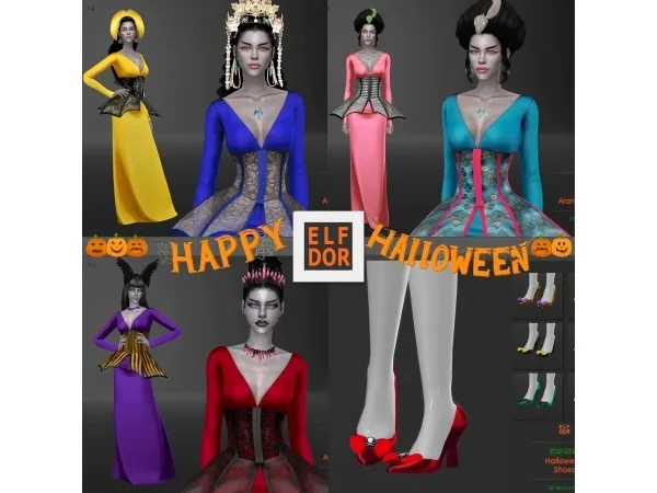 Maxis Match 2022 Halloween set by elfdor - The Sims 4 Custom Content