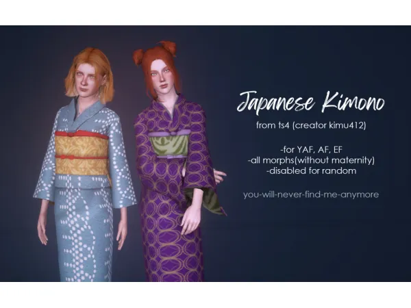 japanese kimono by simsfinds - The Sims 3 Custom Content