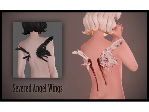 Alpha Severed Angel Wings by simsfinds - The Sims 4 Custom Content