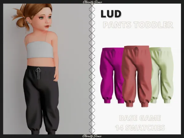 Alpha Lud Pants Toddler - The Sims 4 Custom Content
