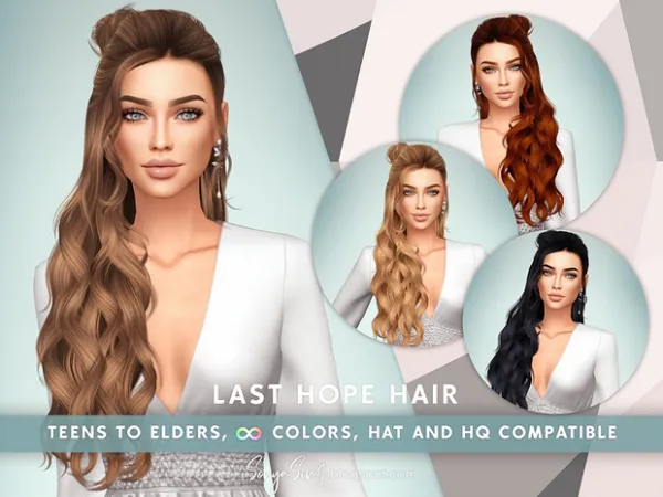 Alpha Last Hope Hair by simsfinds - The Sims 4 Custom Content