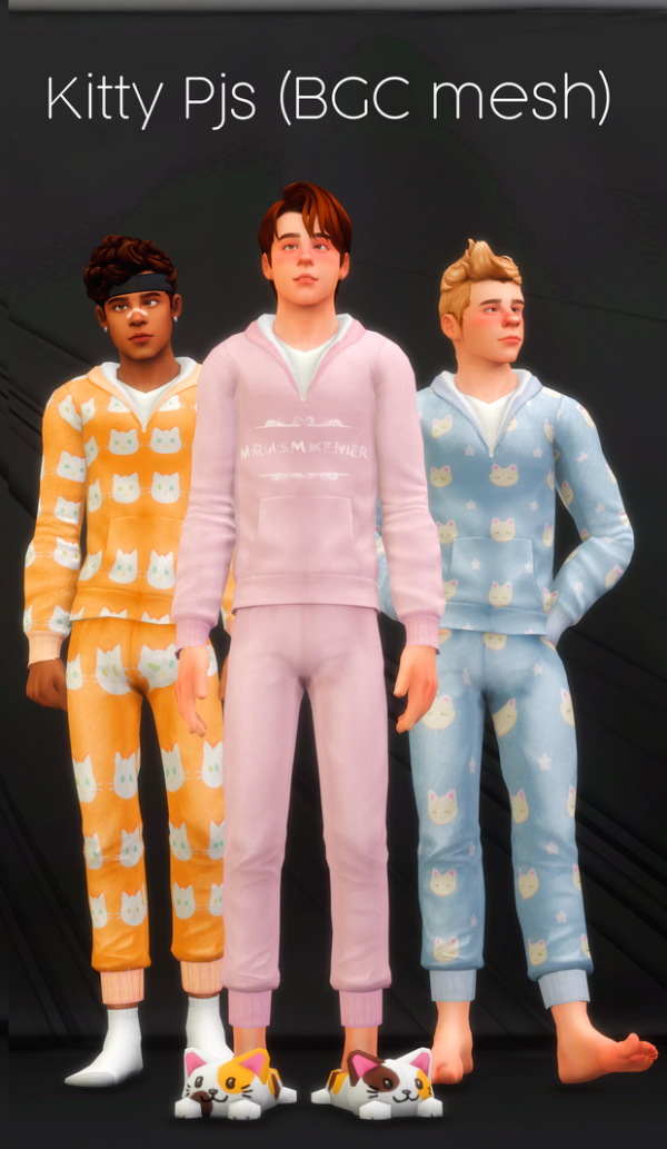Maxis Match Kitty Pj's (BGC Mesh) by simsfinds - The Sims 4 Custom Content