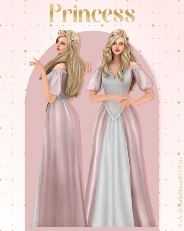 Maxis Match Halloween Gift Princess Dress (1Item) by simsfinds - The Sims 4 Custom Content