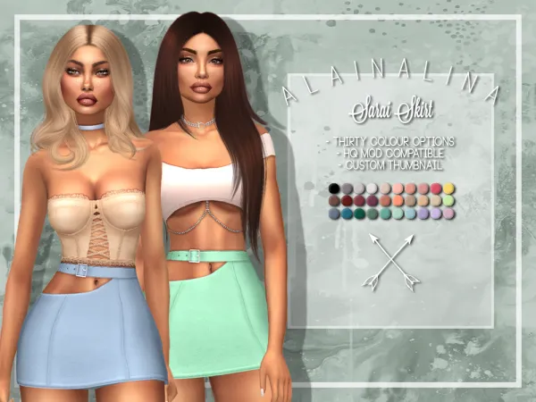 Maxis Match Sarai Skirt by alainalina - The Sims 4 Custom Content