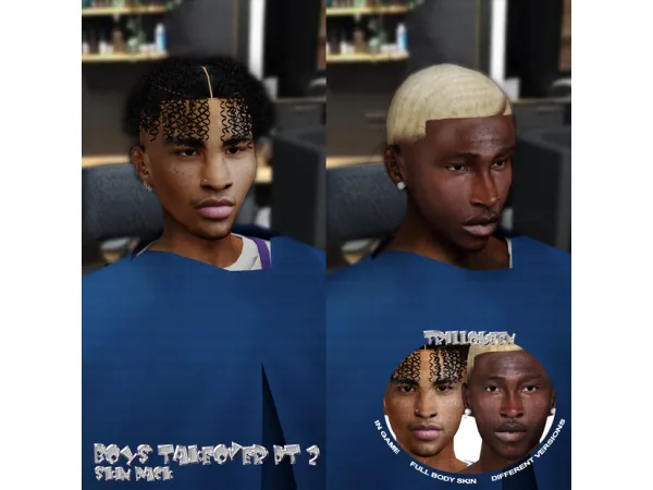 Alpha BOYS TAKEOVER (PART 2) FULL BODY SKIN PACK TRAY FILES by trillqueen - The Sims 4 Custom Content