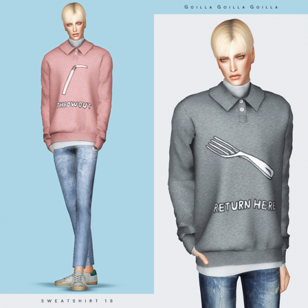 Alpha Sweatshirt 10 by simsfinds - The Sims 4 Custom Content