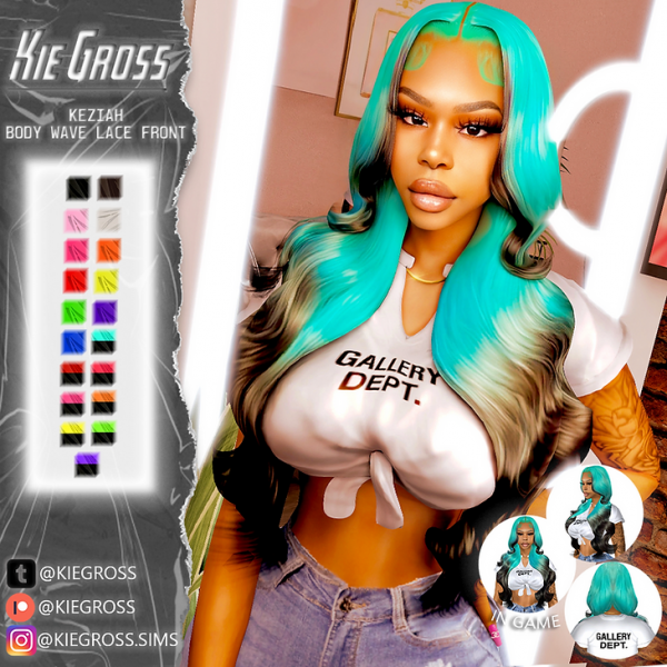 Alpha Keziah body wave lace front by simsfinds - The Sims 4 Custom Content